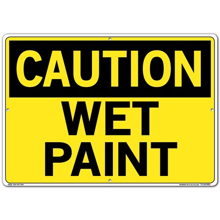 Vestil Sign, Caution, 20.5x14.5", Aluminum, .063, SI-C-22-E-AL-063 SI-C-22-E-AL-063